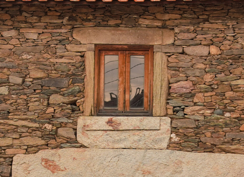 Window on stone wall