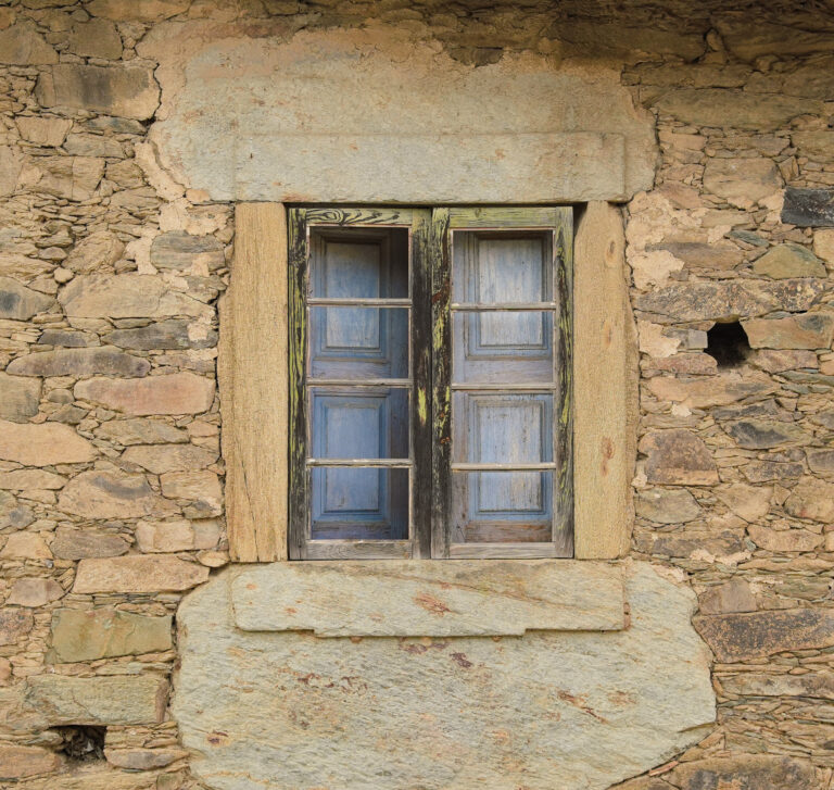 Window on stone wall